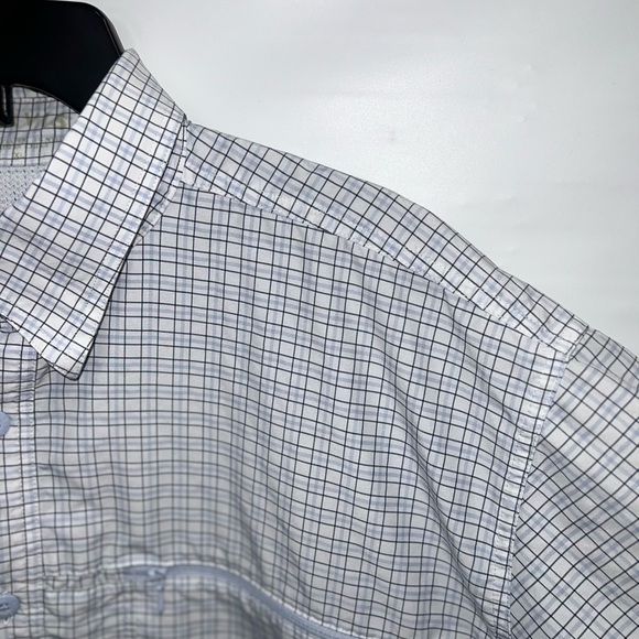 Orvis Shirt Mens Extra Large Multicolor Short Sleeve Polyester Blend Pocket - Picture 6 of 15